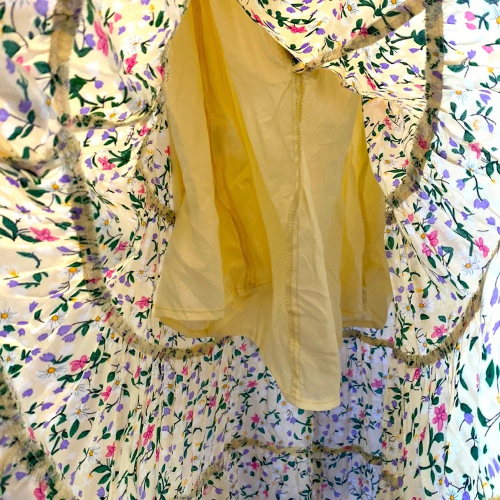 Yellow floral maxi dress - Picture 9 of 9